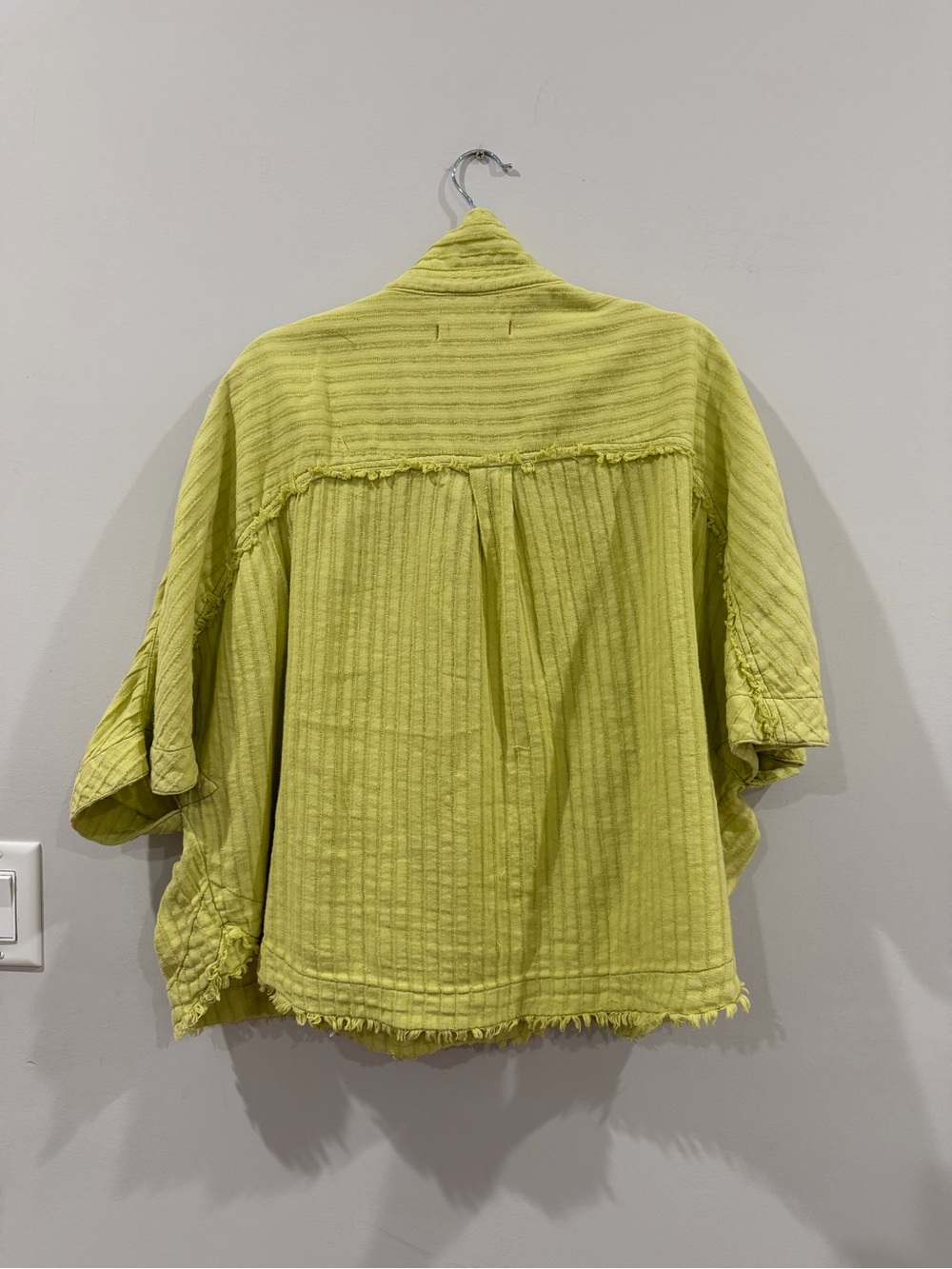 Lime Ribbed Button-Front Pullover Top - Picture 4 of 4